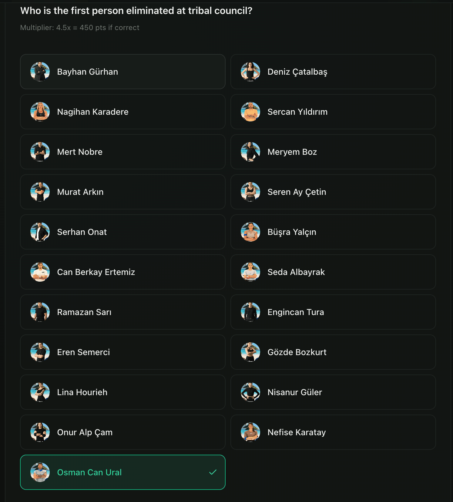 RealityPicks Predictions